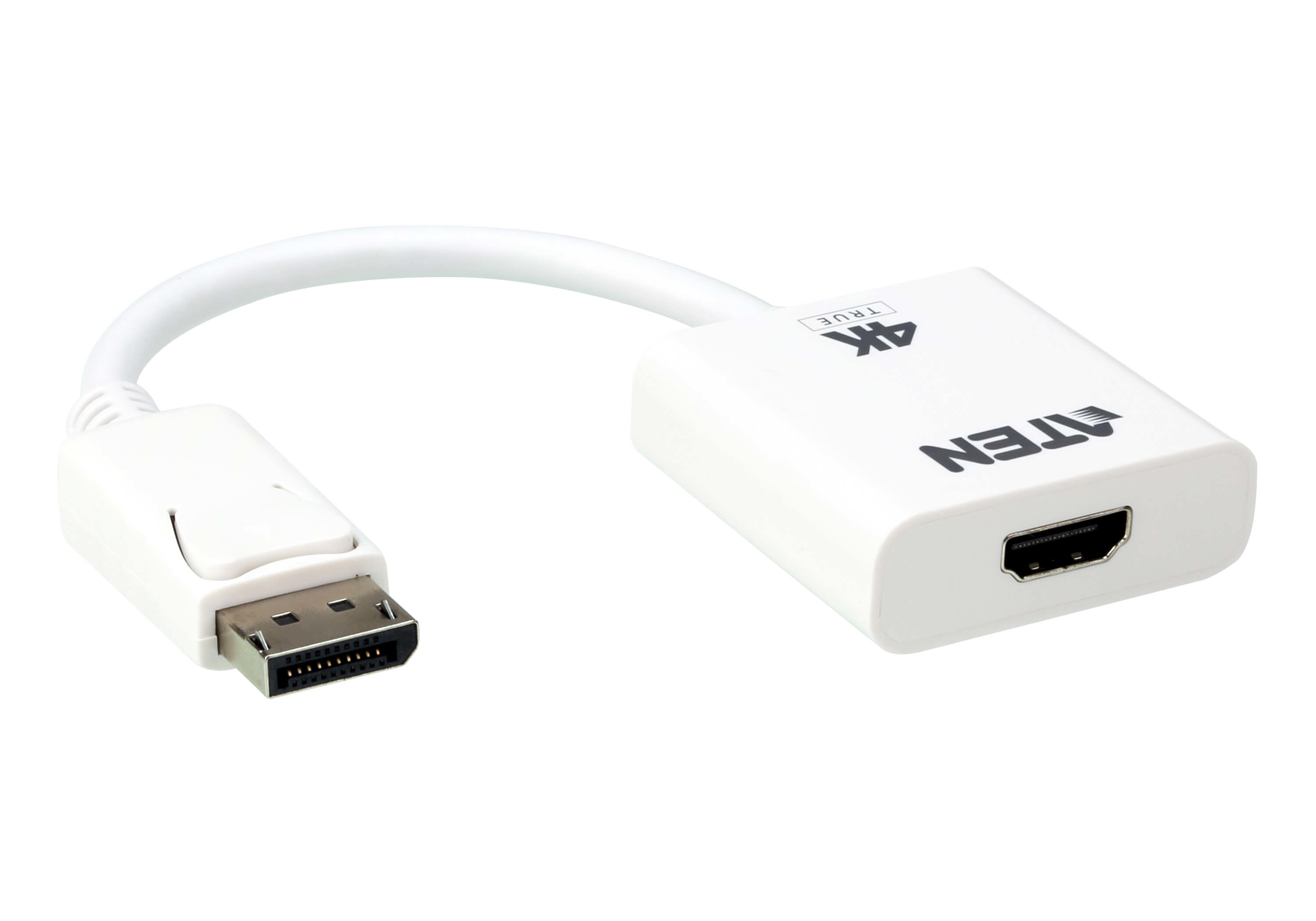 Aten Displayport To True 4k Hdmi Active Adapter Valkoinen