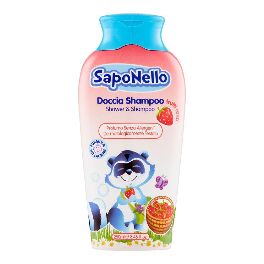 Saponello Kosteuttava Suihku-Shampoo Punaiset Marjat 250 ml