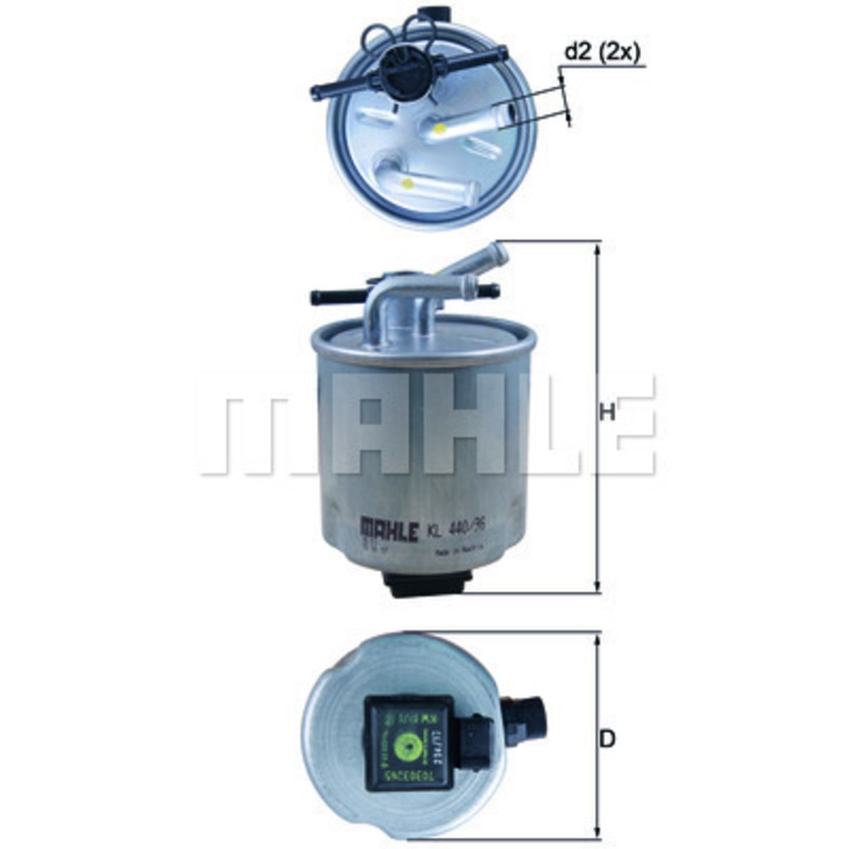 Polttoainesuodatin MAHLE KL 440/36