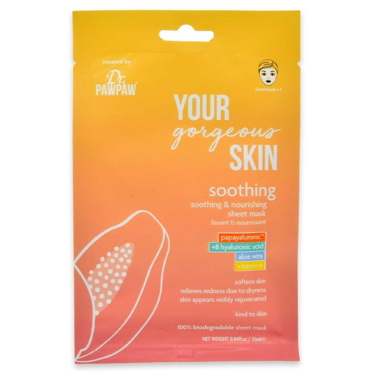 Dr. Paw Paw Soothing Sheet Mask - Rauhoittava Naamio 25 ml