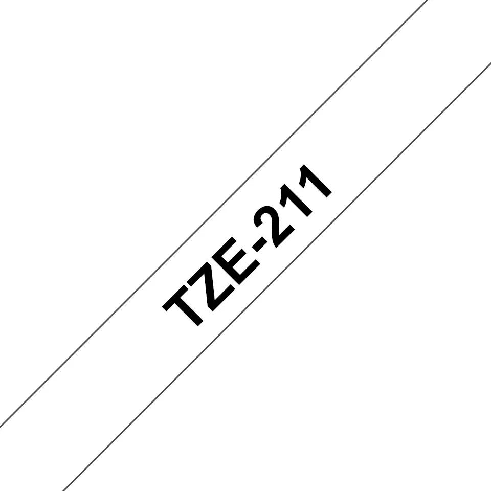 Brother TZE211 - Musta on Valkoinen Roll (0.6 cm x 8 m)