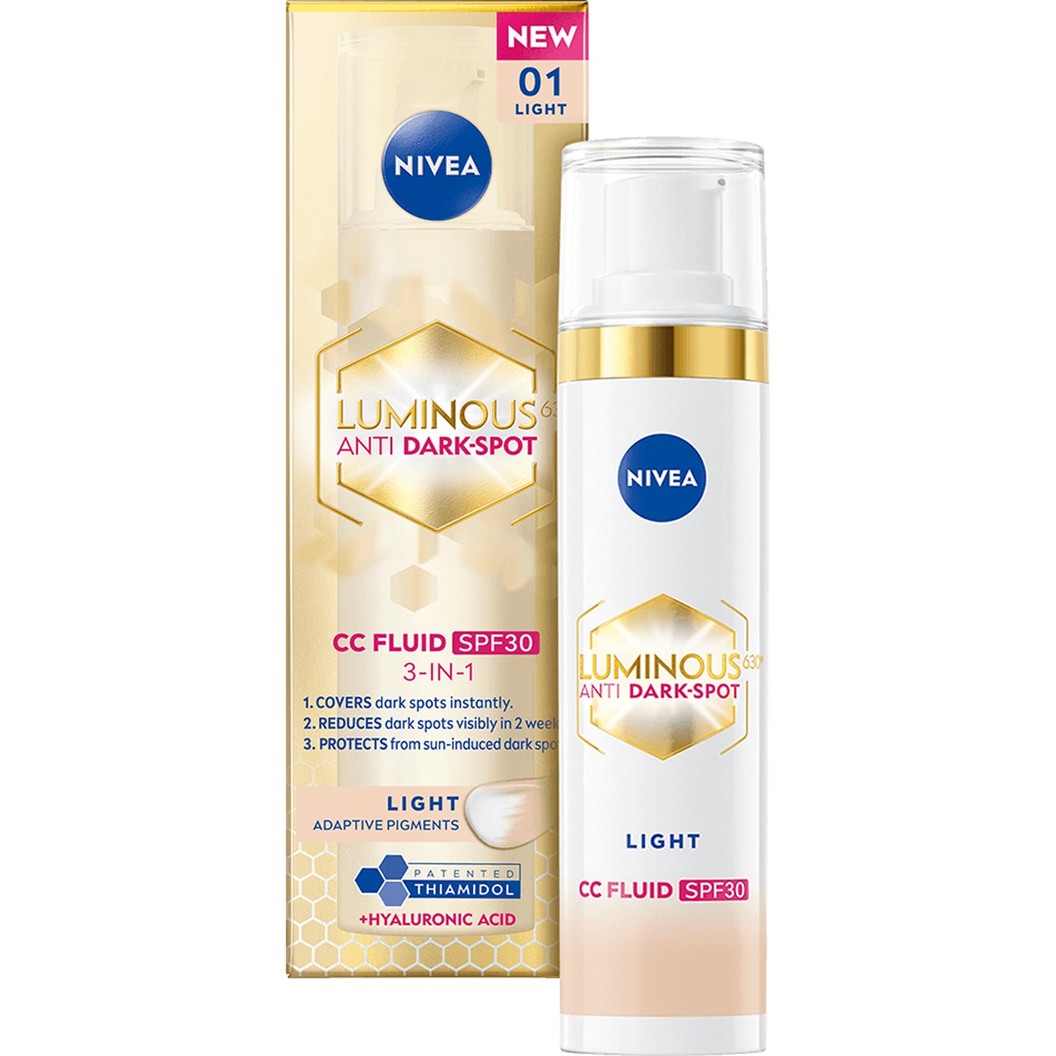 Nivea Luminous630 Anti Dark-Spots CC Fluid 3in1 Light - 40 ml