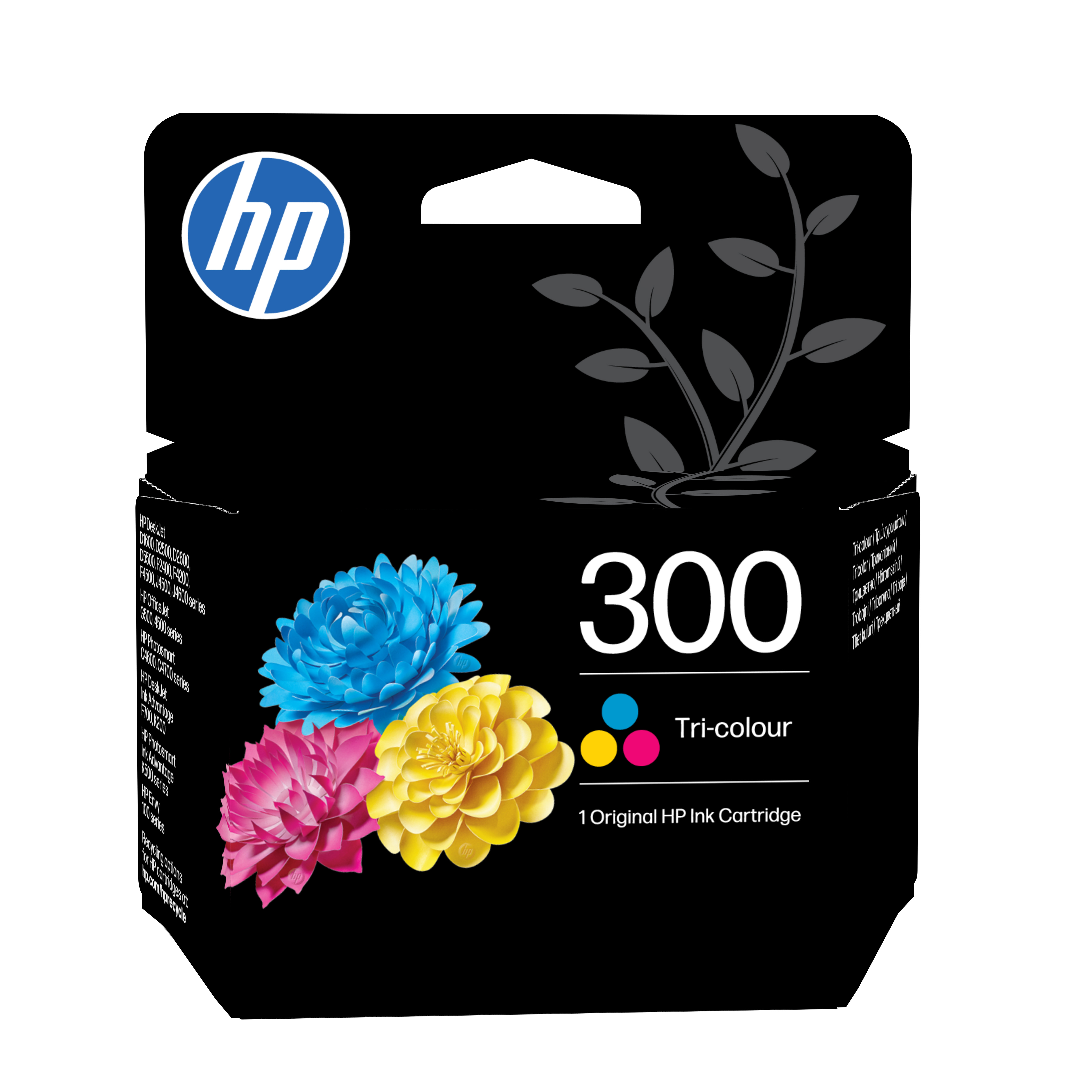 HP 300 -mustekasettipakkaus, musta ja kolmiväri, 2 kpl