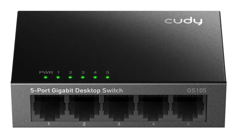 Cudy GS105 - Hallinnoimaton 5-porttinen Gigabit-pöytäkytkin, Musta