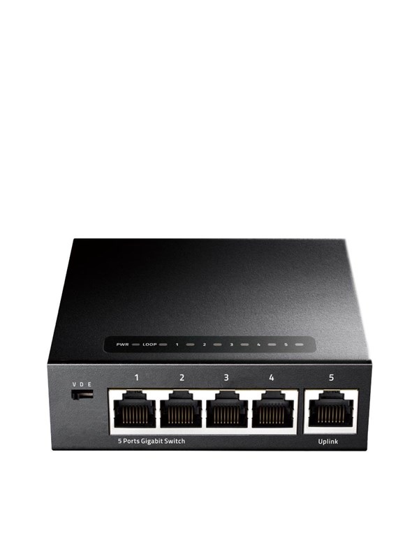 Cudy GS105 - Hallinnoimaton 5-porttinen Gigabit-pöytäkytkin, Musta