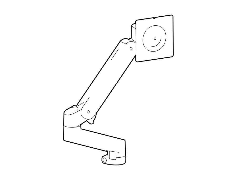 Ergotron LX Pro mounting kit - Constant Force Technology - for flat panel - expansion kit - Musta