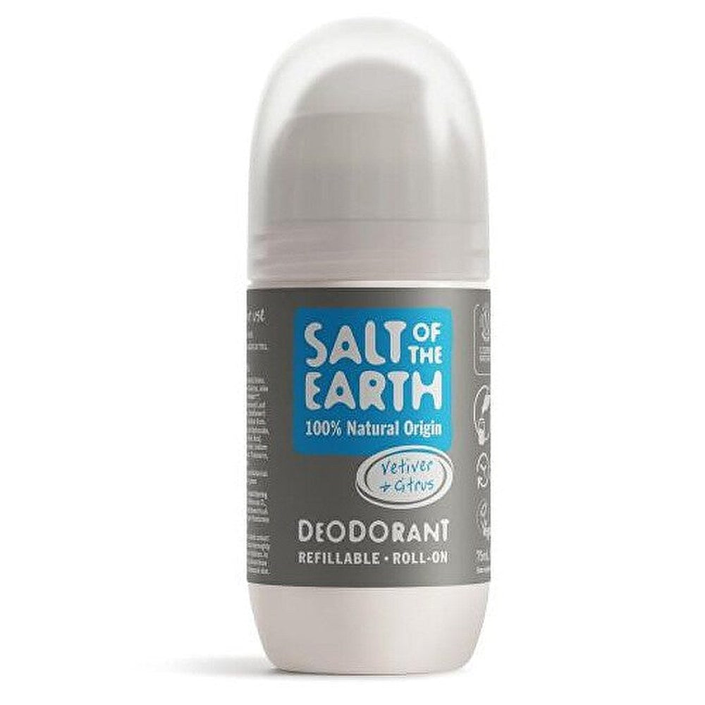 Maan suola Vetiver & Citrus Deodorant Roll-on (täytettävä) - 75 ml