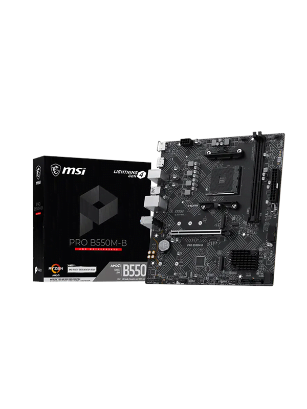 MSI PRO B550M-B Emolevy - AMD B550 - AMD AM4 - DDR4 RAM - Micro-ATX