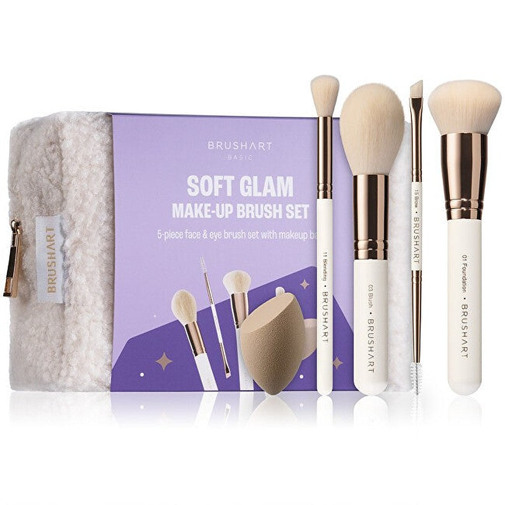 BrushArt Basic Soft Glam -meikkisivellinsarja kotelolla