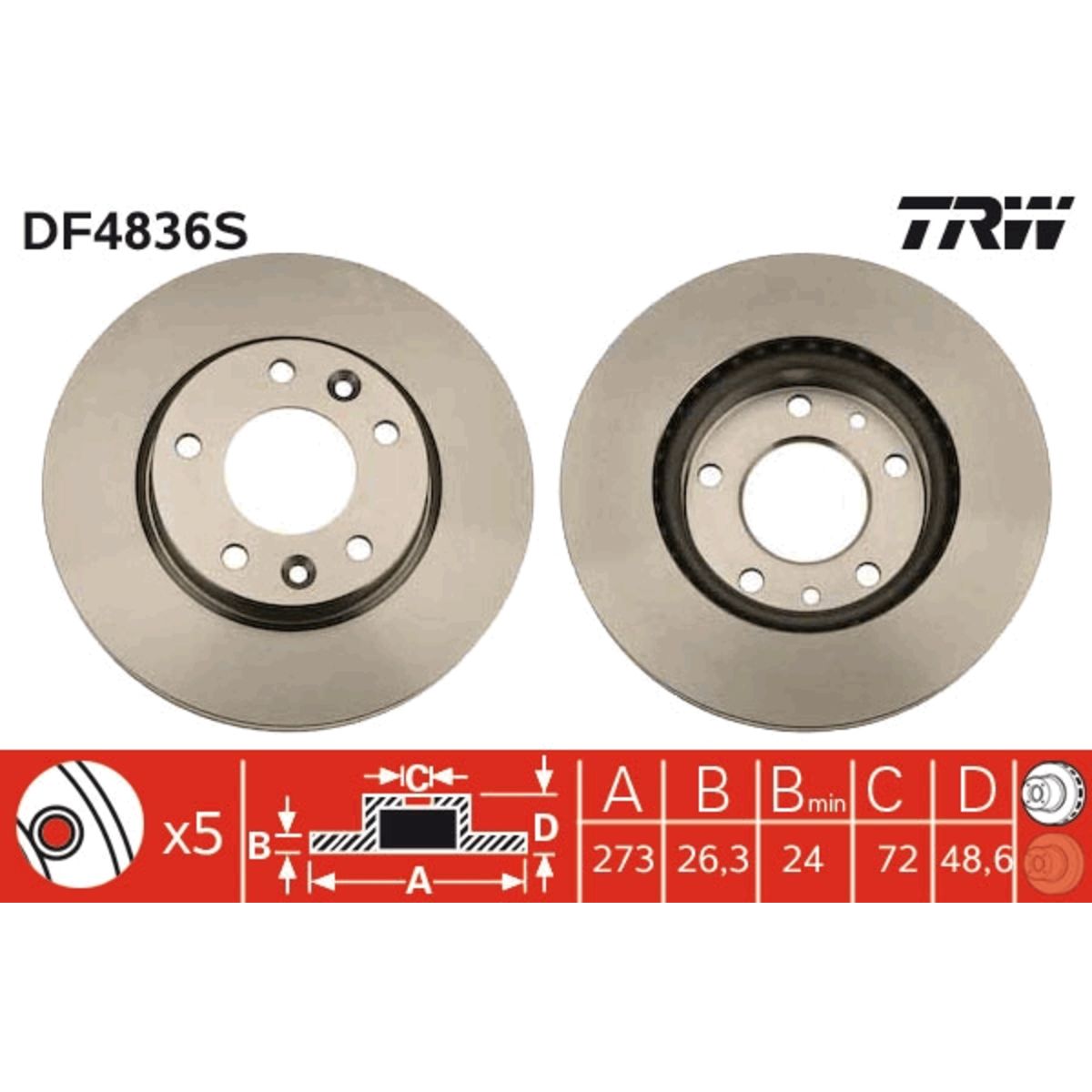 Jarrulevy TRW DF4836S