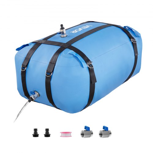 VEVOR Water Storage Bladder, 132L Large Capacity TPU Soft Water Bag, Portable & Collapsible Water Storage Containers, Leakproof & Wear-Resistant RV Waters Tank for Camping Irrigation Outdoor Use