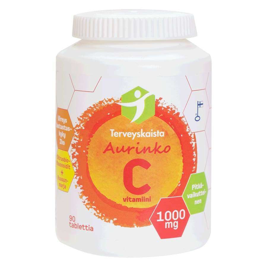 Terveyskaista Aurinko C -vitamiini 1000 mg PITKÄVAIKUTTEINEN 90 tabl