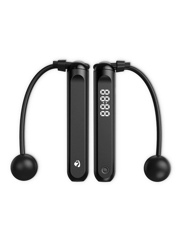 Nedis SmartLife Ulkoliikunta | Bluetooth® | Kaksoishallianturi | LED | PVC | 3.00 m | Kiristysnyörilaukku / Langattomat pallot | Musta