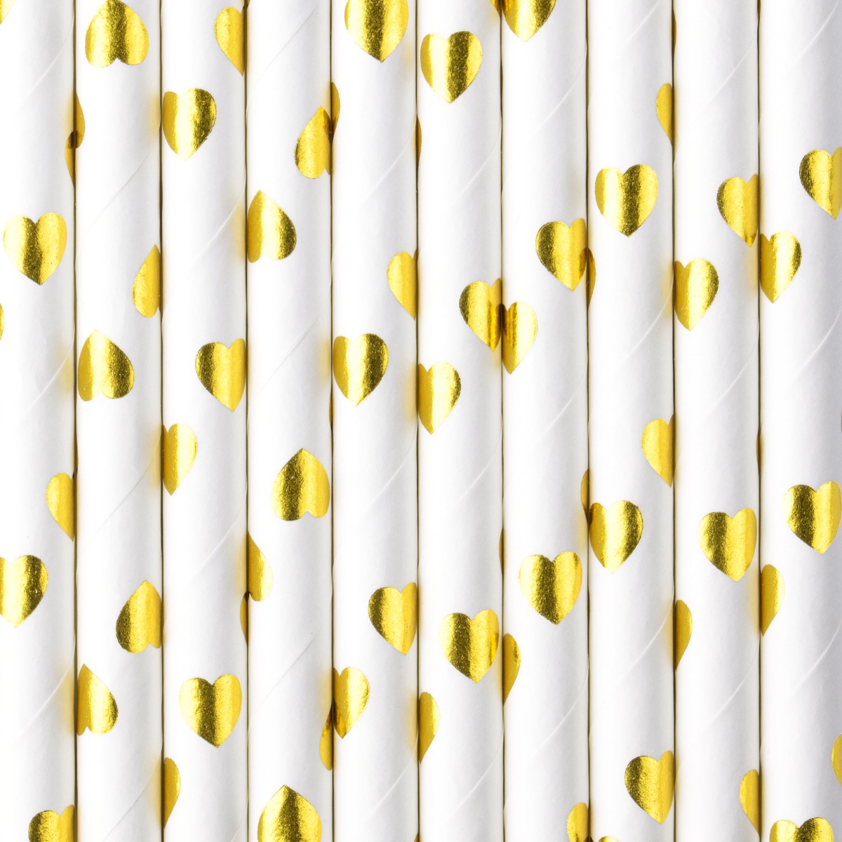 Paperipillit Sydämet Kulta Metallic - 10-pakkaus