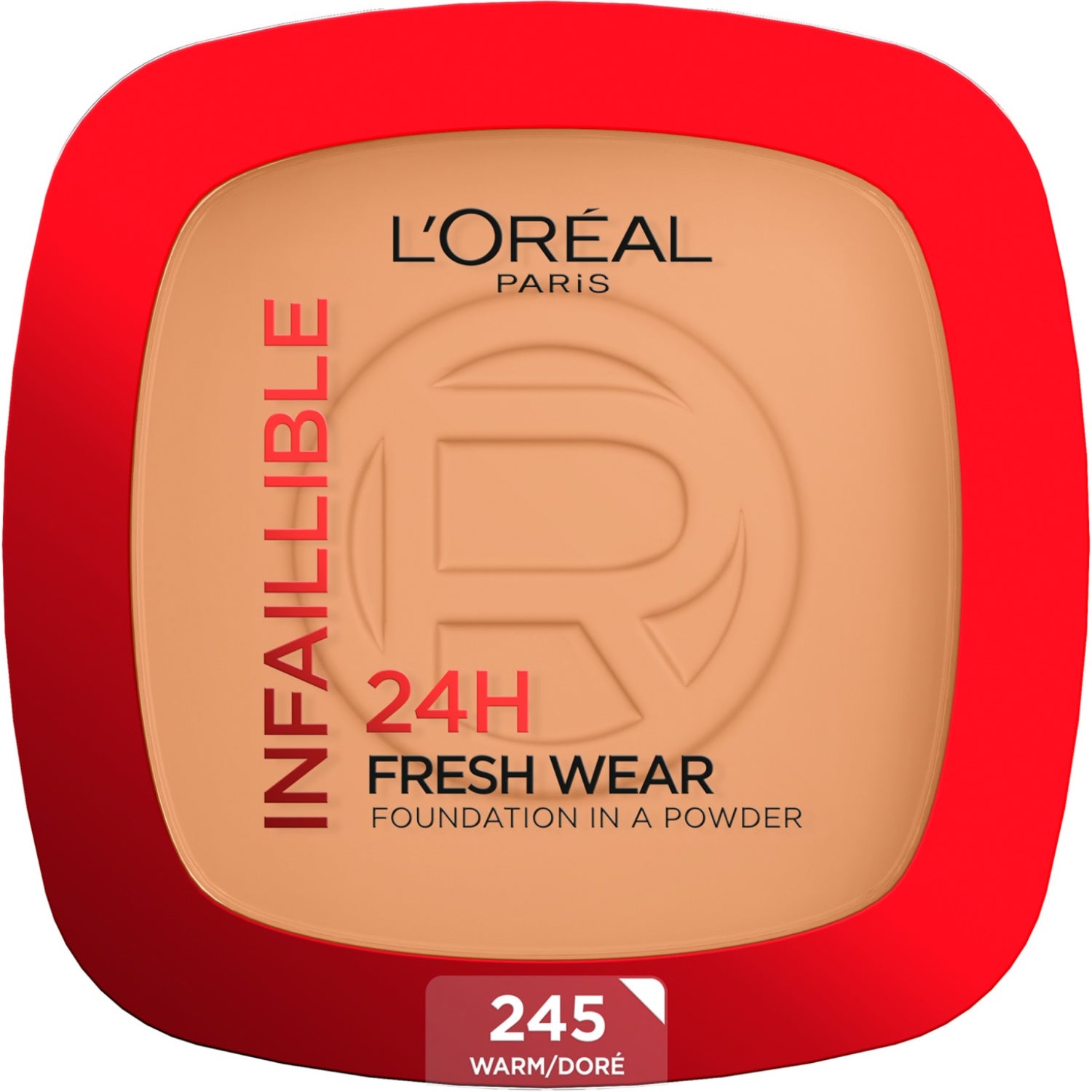 L'Oréal Paris Infaillible 24H Fresh Wear Foundation in a Powder 245 Warm Undertone - 9 g