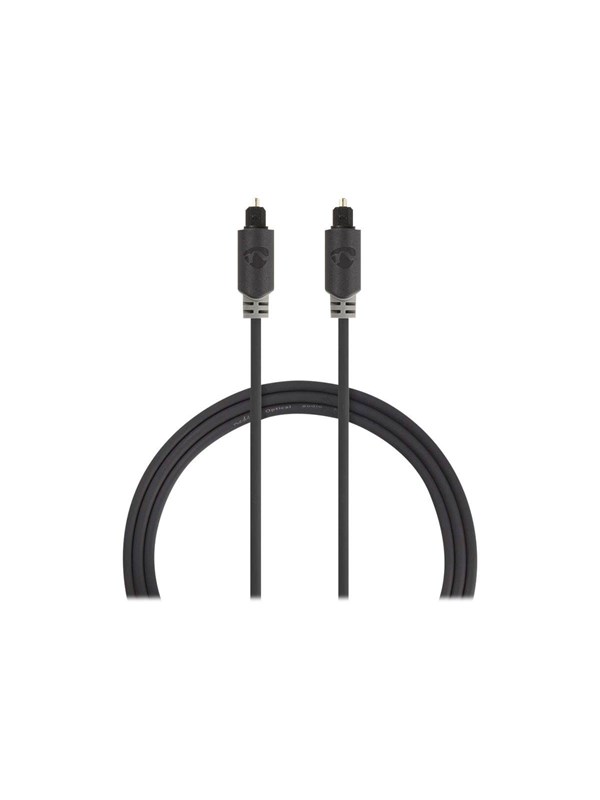 Nedis Optinen Audiokaapeli | TosLink uros | TosLink uros | 1.00 m | Pyöreä | PVC | Antrasiitti | Laatikko