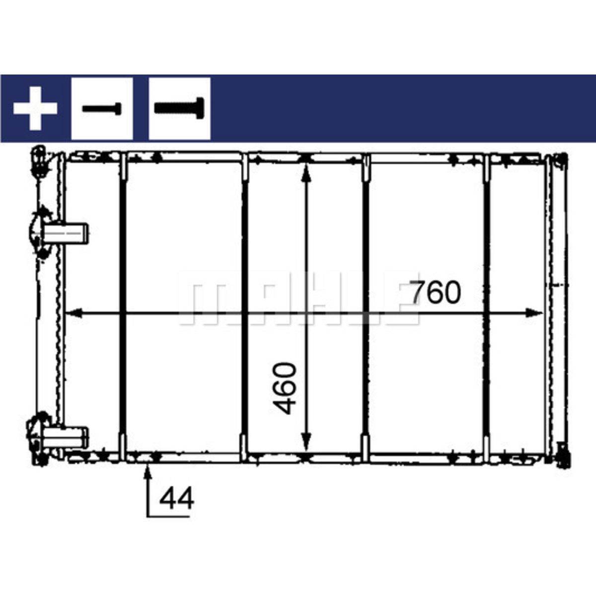 Jäähdytin, moottorin jäähdytys MAHLE CR 526 000S