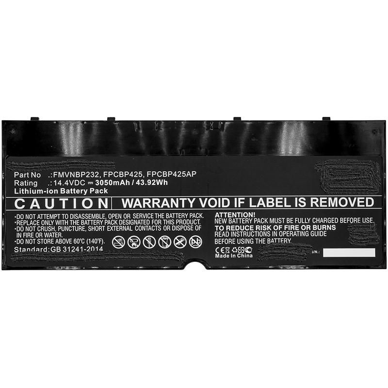 Coreparts Sylimikron Akku (vastaavuus: Fujitsu Cp651077-02, Fujitsu Fmvnbp232, Fujitsu Fpcbp425, Fujitsu Fpcbp425ap)
