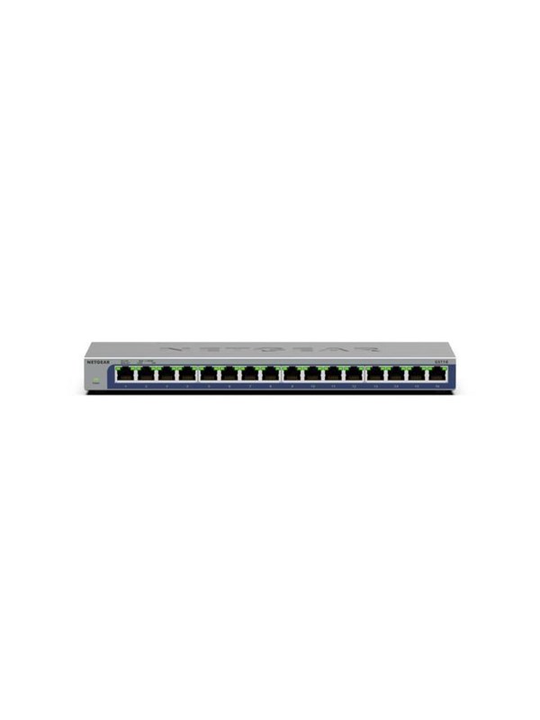 NETGEAR GS116-300EUS - 16-porttinen hallitsematon Gigabit Ethernet -kytkin, Musta
