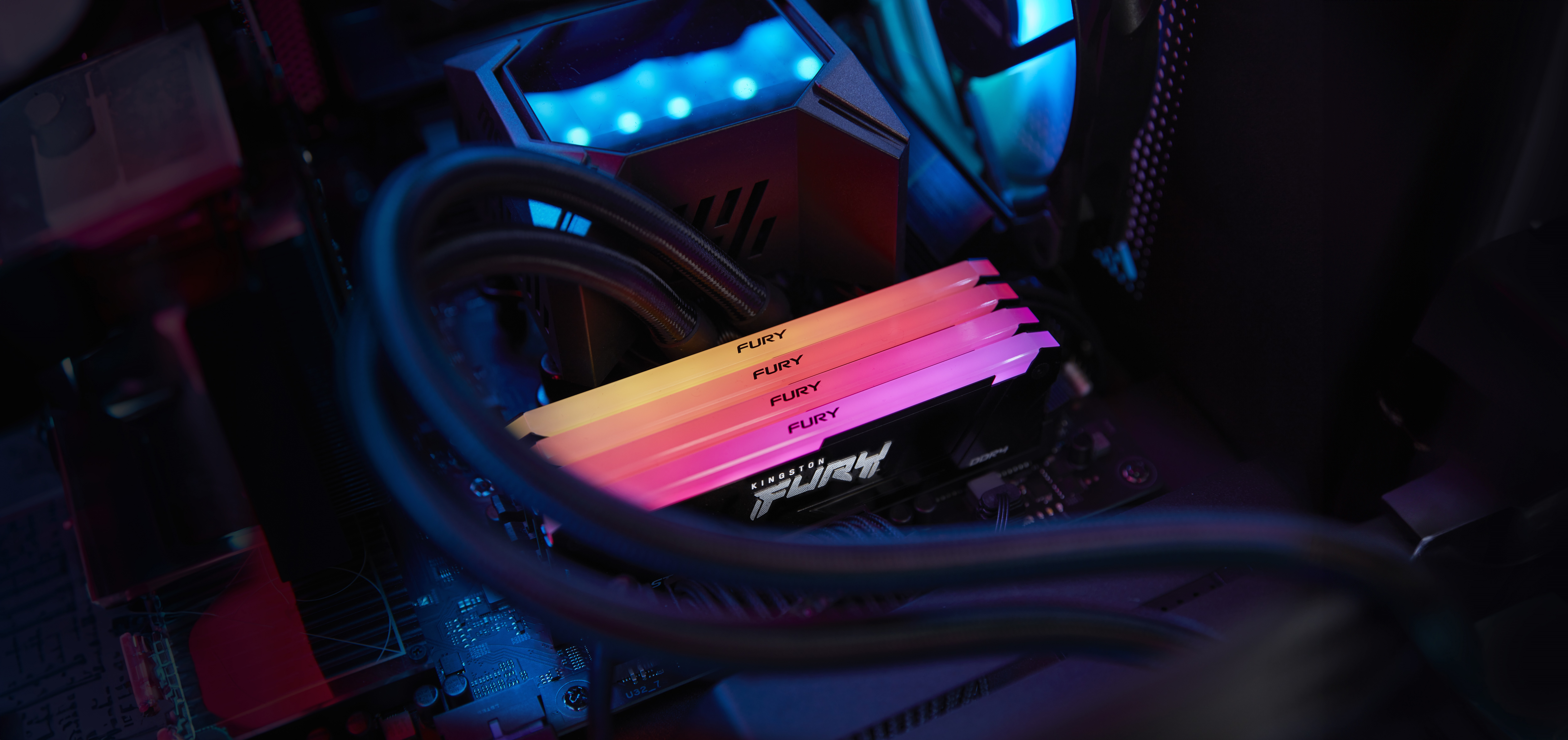 Kingston FURY Beast RGB DDR4-3200 - 32GB - CL16 - Single Channel (1 pcs) - Intel XMP - Musta