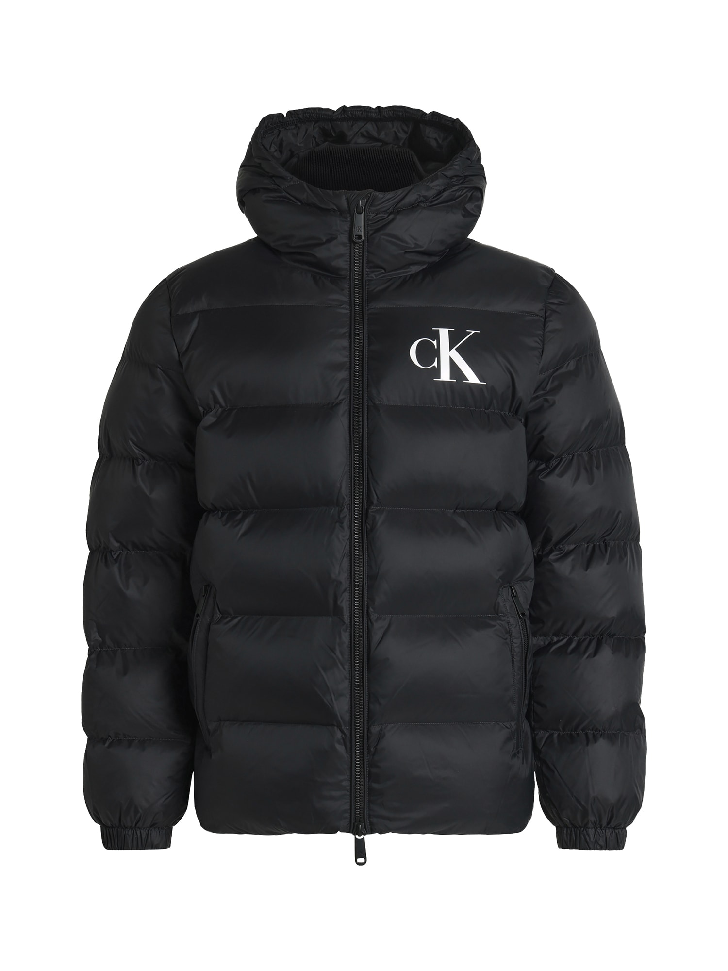 Calvin Klein Jeans Välikausitakki musta / valkoinen