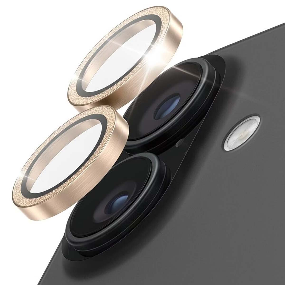 PanzerGlass Hoops® Glitter Gold Camera Lens Protector iPhone 17 | iPhone 16 | 16 Plus