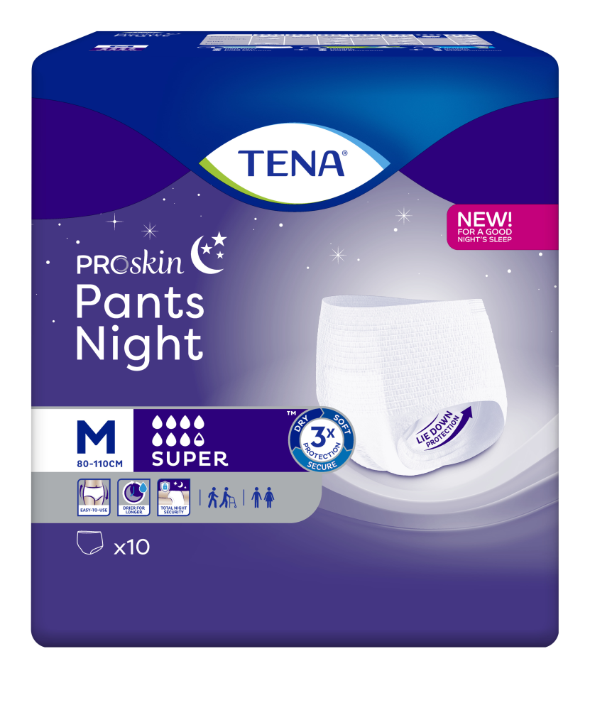 TENA ProSkin Pants Night Super M 10 kpl