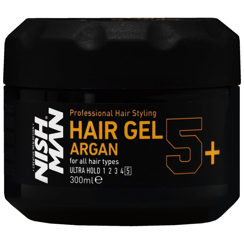 Nishman Hiustenmuotoilu Argan 5+ Geeli Ultra Pito 300ml