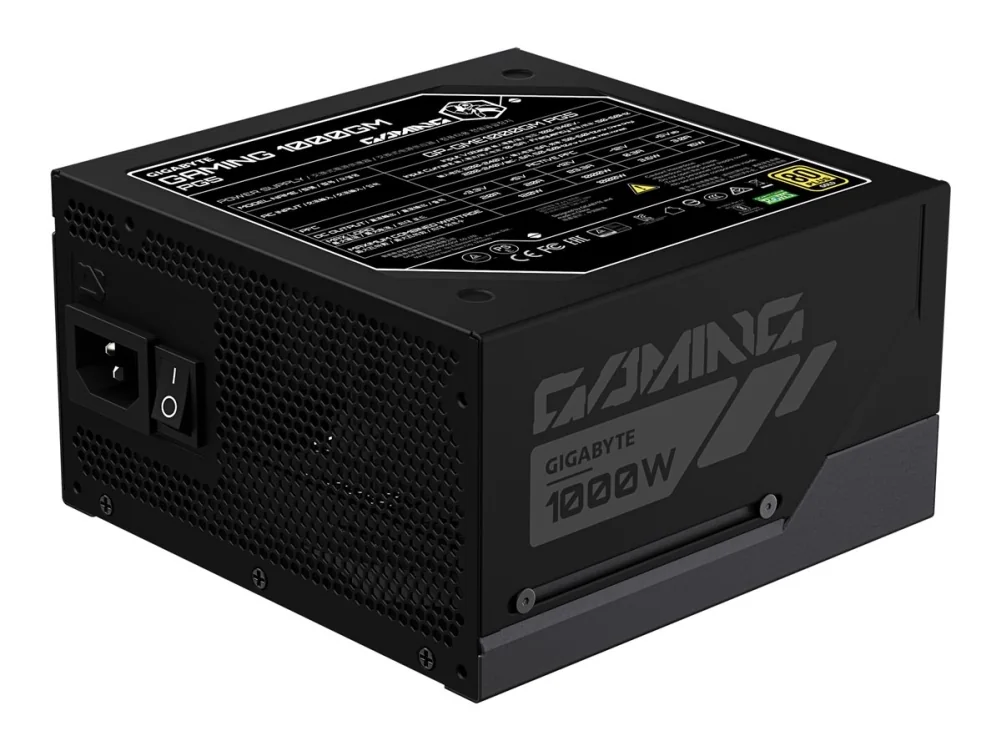 GIGABYTE GAMING 1000GM PG5 Virtalähde - 1000 Watt - 135 mm - ATX - 80 Plus Kulta sertifioitu