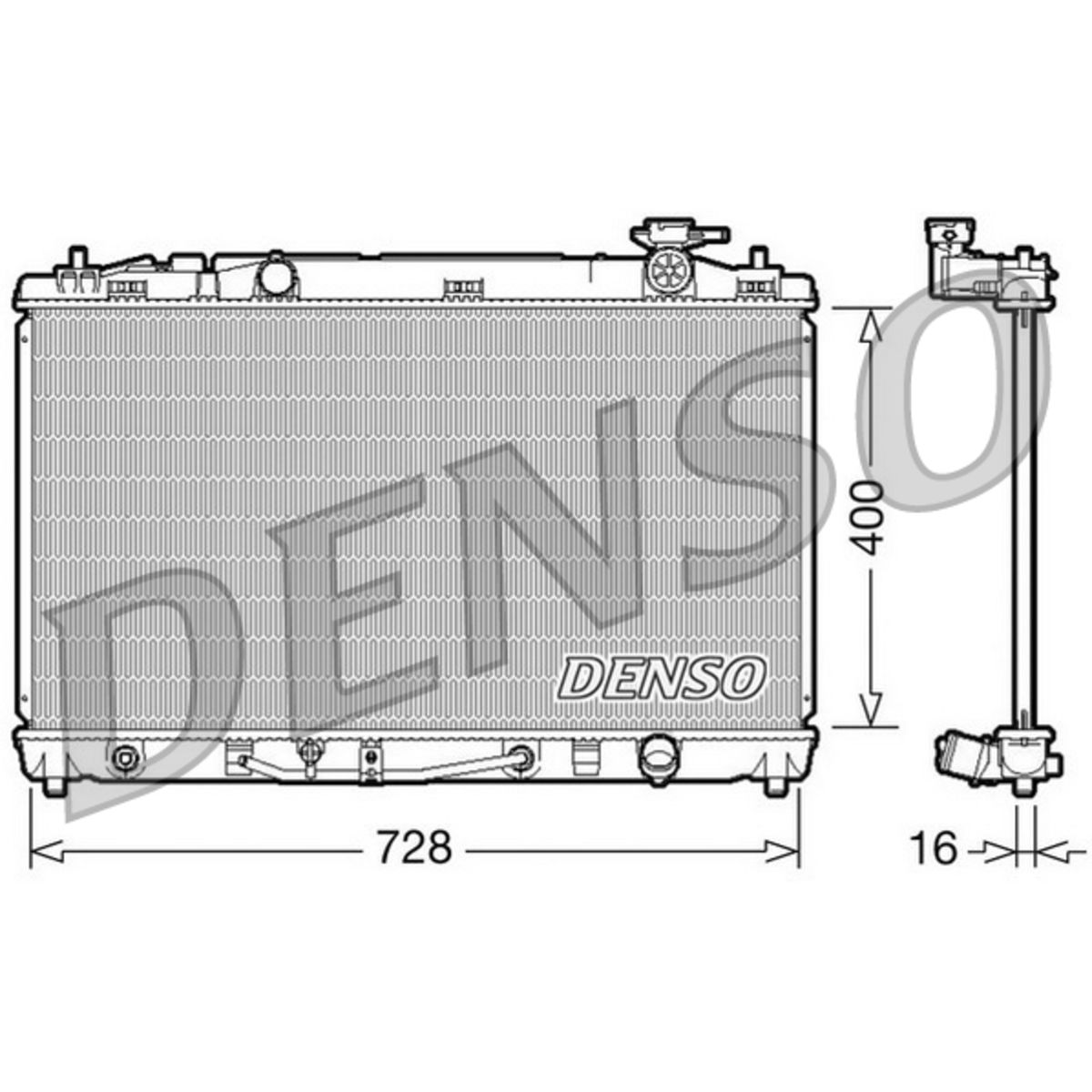 Jäähdytin, moottorin jäähdytys DENSO DRM50042
