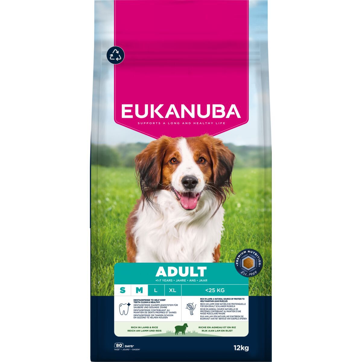 Eukanuba Adult Small & Medium Breed Lamb&Rice 2 x 12kg