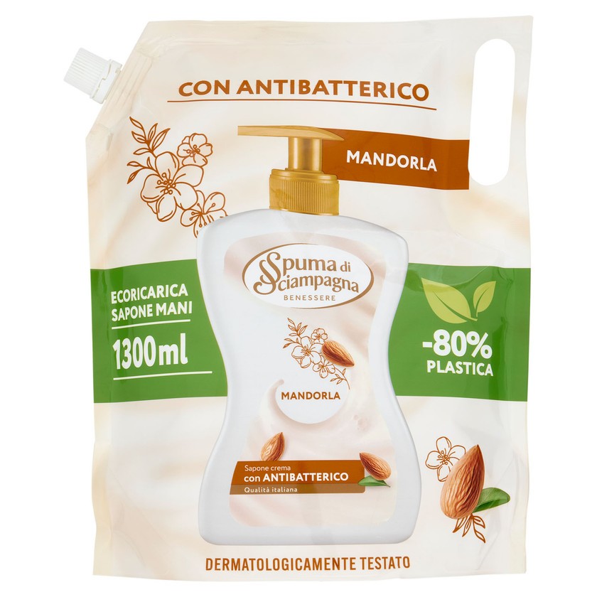 Spuma di sciampagna Saippuakreemimanteli Ecoricarica 1300 ml — Puhdistussaponi