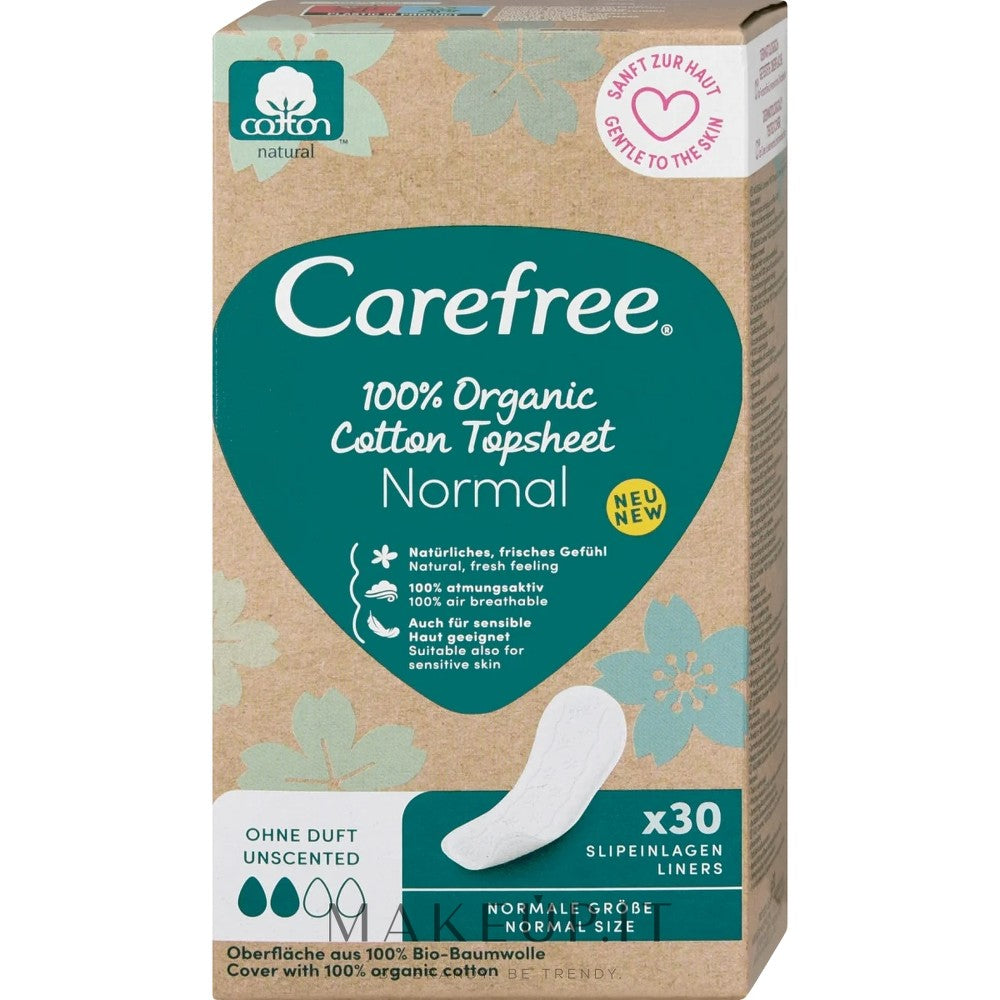 Carefree Luomupuuvillaiset normaalit pikkuhousunsuojat 30 kpl
