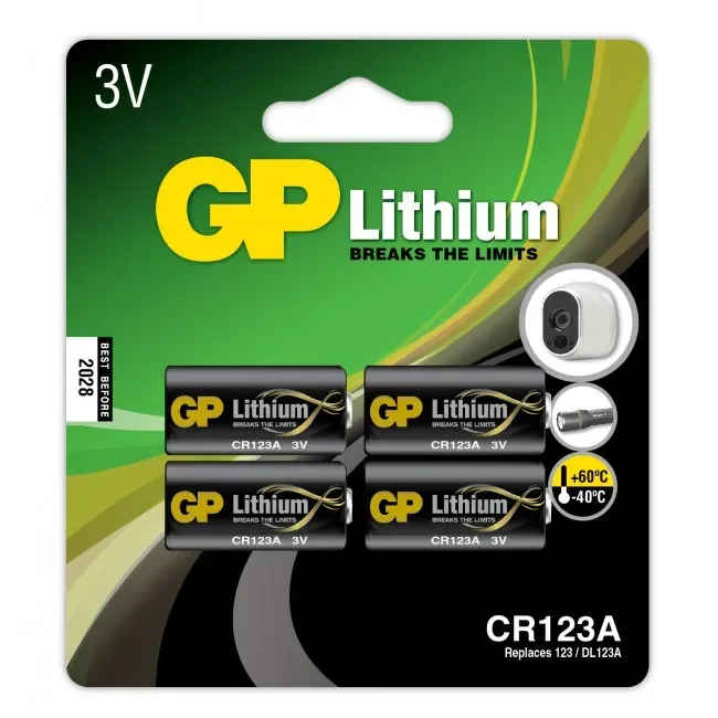 GP Batteries Lithium CR 123A Einwegbatterie CR123A Litium-mangaanidioksidi (LiMnO2) (102033)