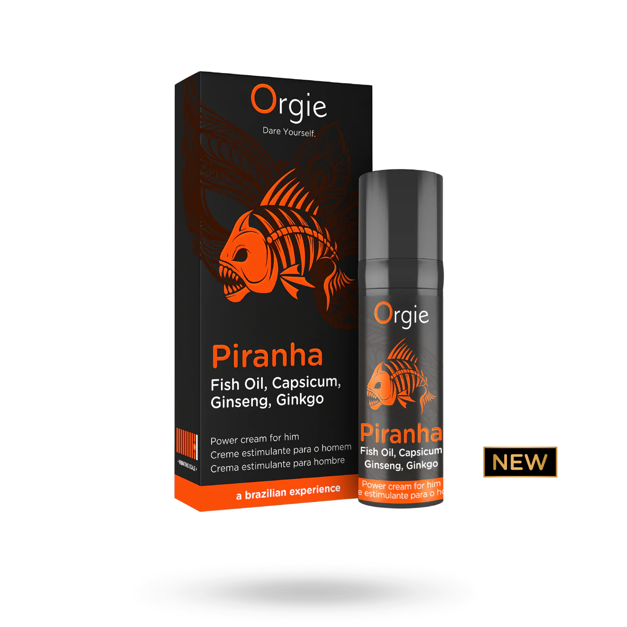 Piranha Power Cream – miesten kiihotusvoide stimuloivalla sykkivällä vaikutuksella