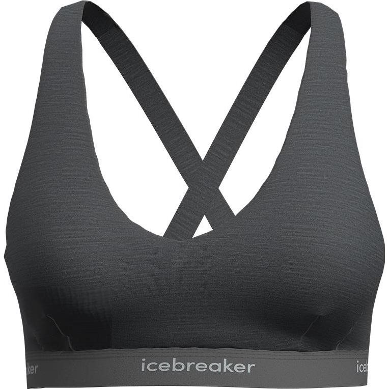 Icebreaker W Mer 125 Cool-LiteSprite Racerback Bra Gritstone Hthr - M