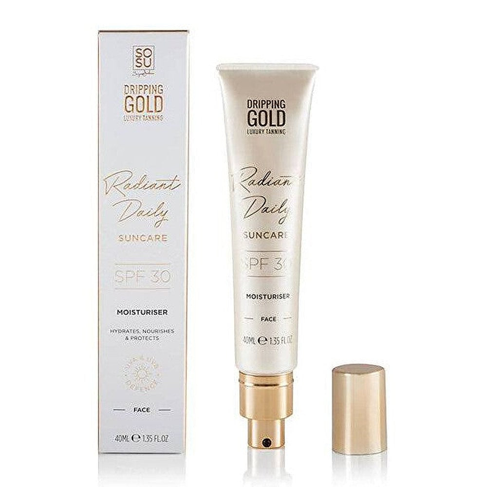 Dripping gold Päivittäinen kasvojen aurinkovoide Dripping Gold Säteilevä SPF 30 (Kosteuttava) 40 ml