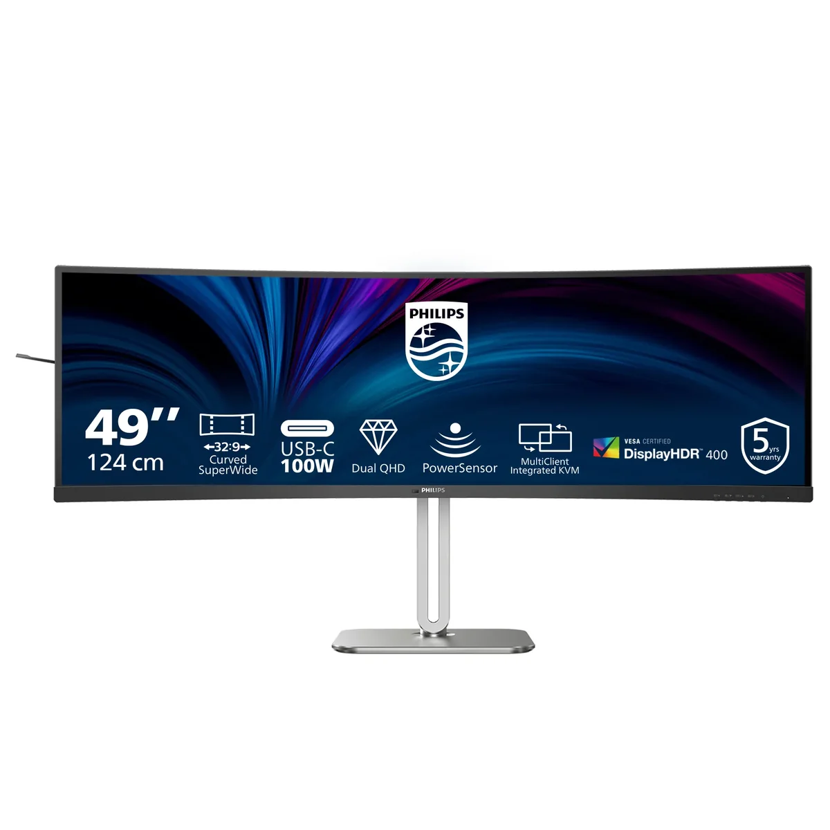 Philips 49B2U5900C 49" DQHD, VA -kaareva näyttö, USB-C hub