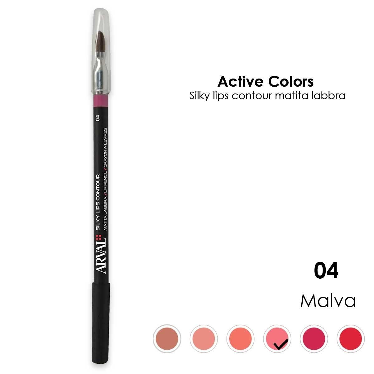 Arval Silky Lips Contour N. 04 - Malva Huultenrajauskynä - Puu