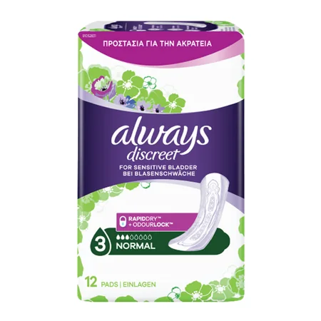 Always Discreet Incontinence Normal sanitary Pads – 12 kpl