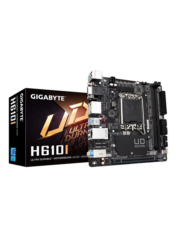 GIGABYTE H610I Emolevy - Intel H610 - Intel LGA1700 - DDR5 RAM - Mini-ITX