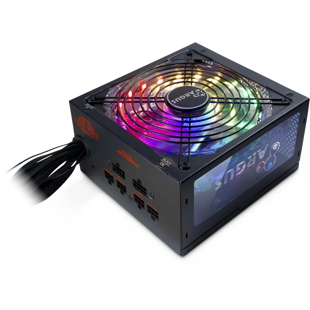 Inter-Tech Argus RGB-650W cm II Virtalähde - 650 Watt - 140 mm - ATX 2.3 - 80 Plus Kulta sertifioitu