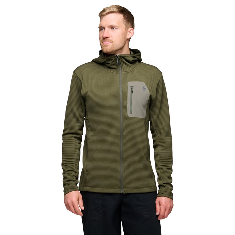 Black Diamond M Diverge Fz Hoody Dark Moss - L