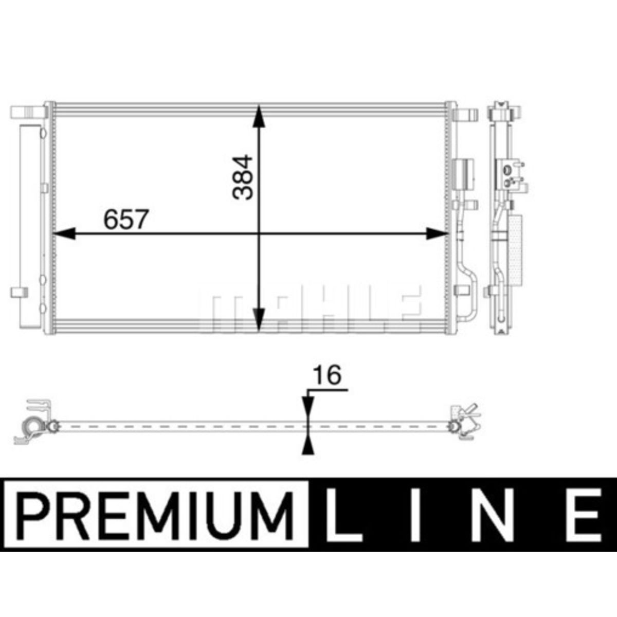 Lauhdutin, ilmastointilaite MAHLE AC 63 000P