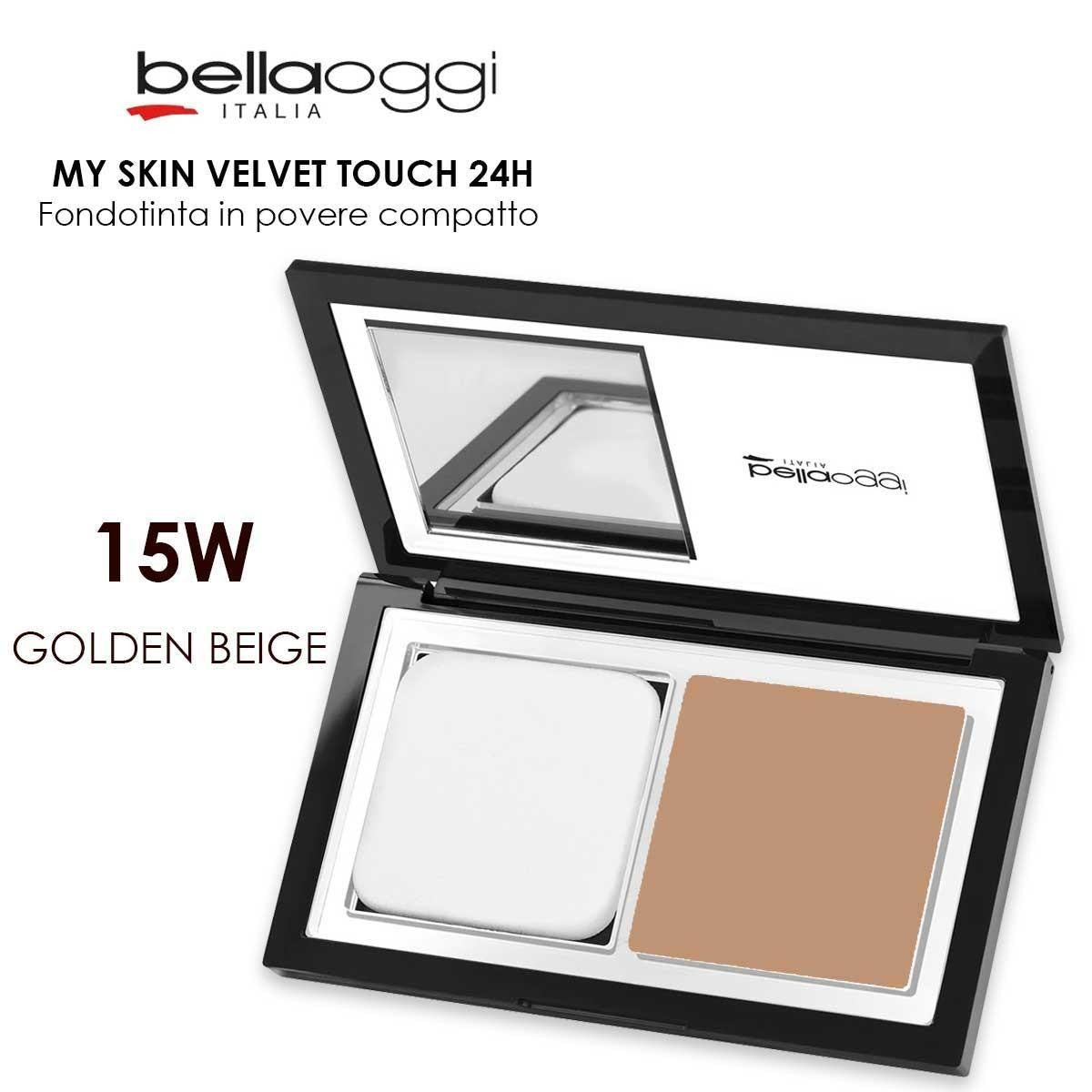 Bella oggi my skin samet touch kompakti meikkivoide kulta beige