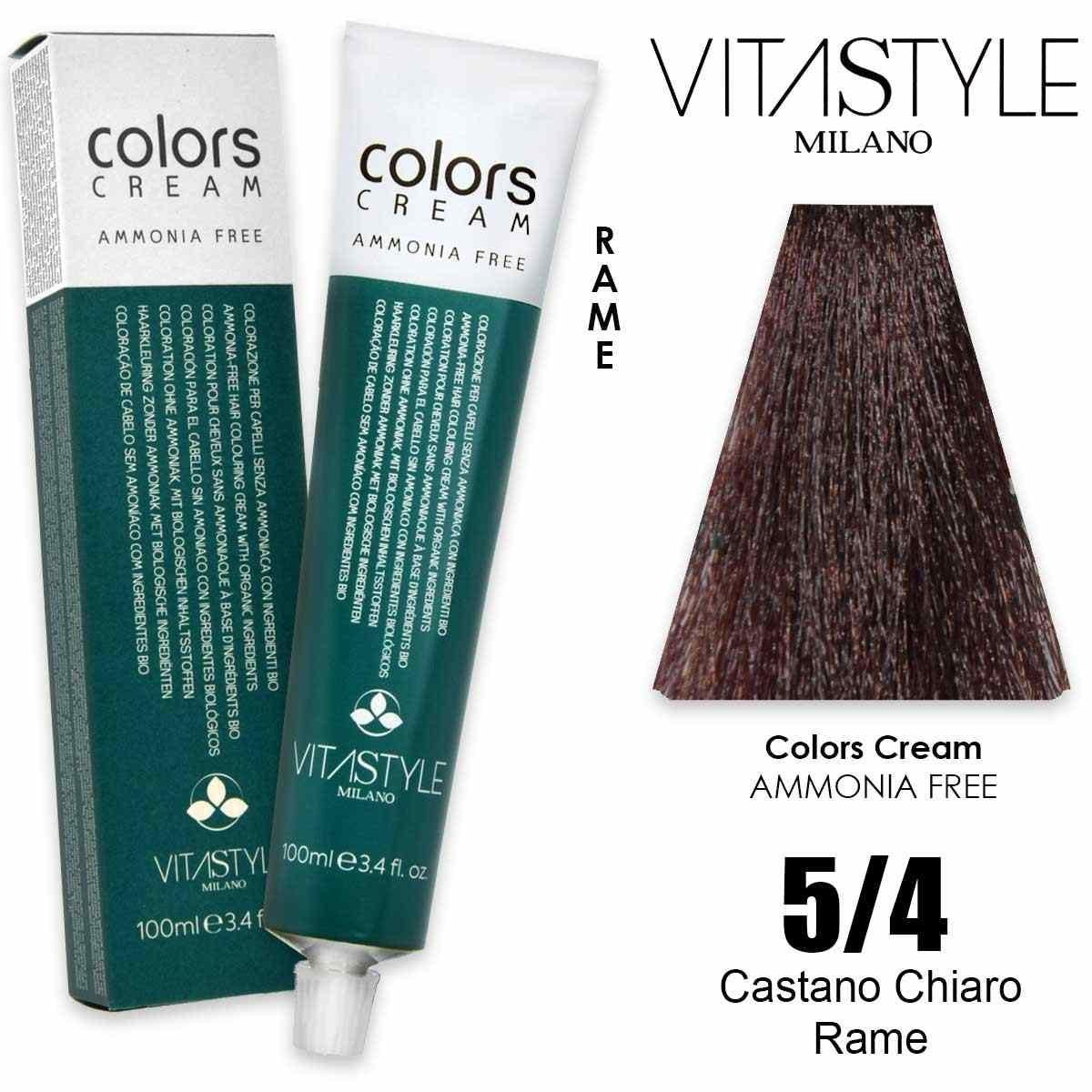 Vitastyle Ammoniakiton hiusväri kermanvärillä 100 ml 5.4