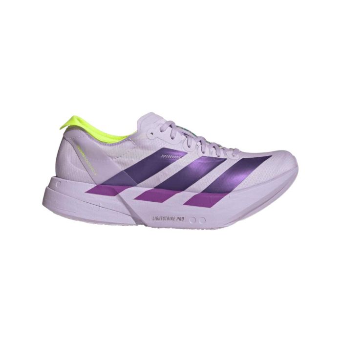 ADIDAS PERFORMANCE Juoksukengät 'Adizero Adios Pro 4' neonkeltainen / laventeli / tummanvioletti