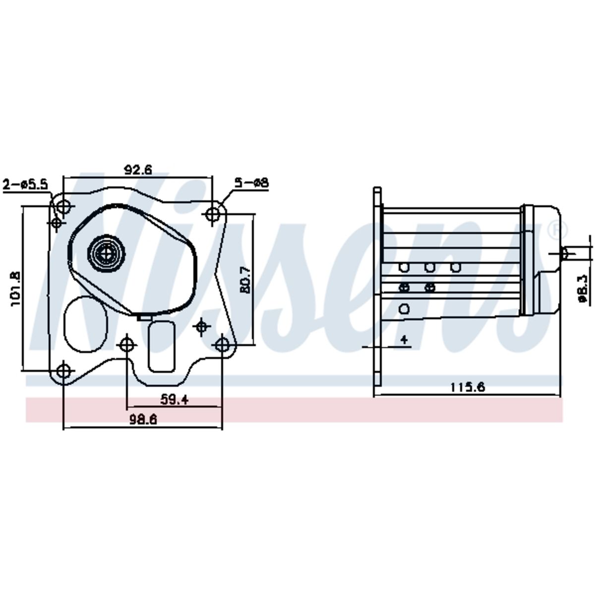 EGR-jäähdytin NISSENS 989455