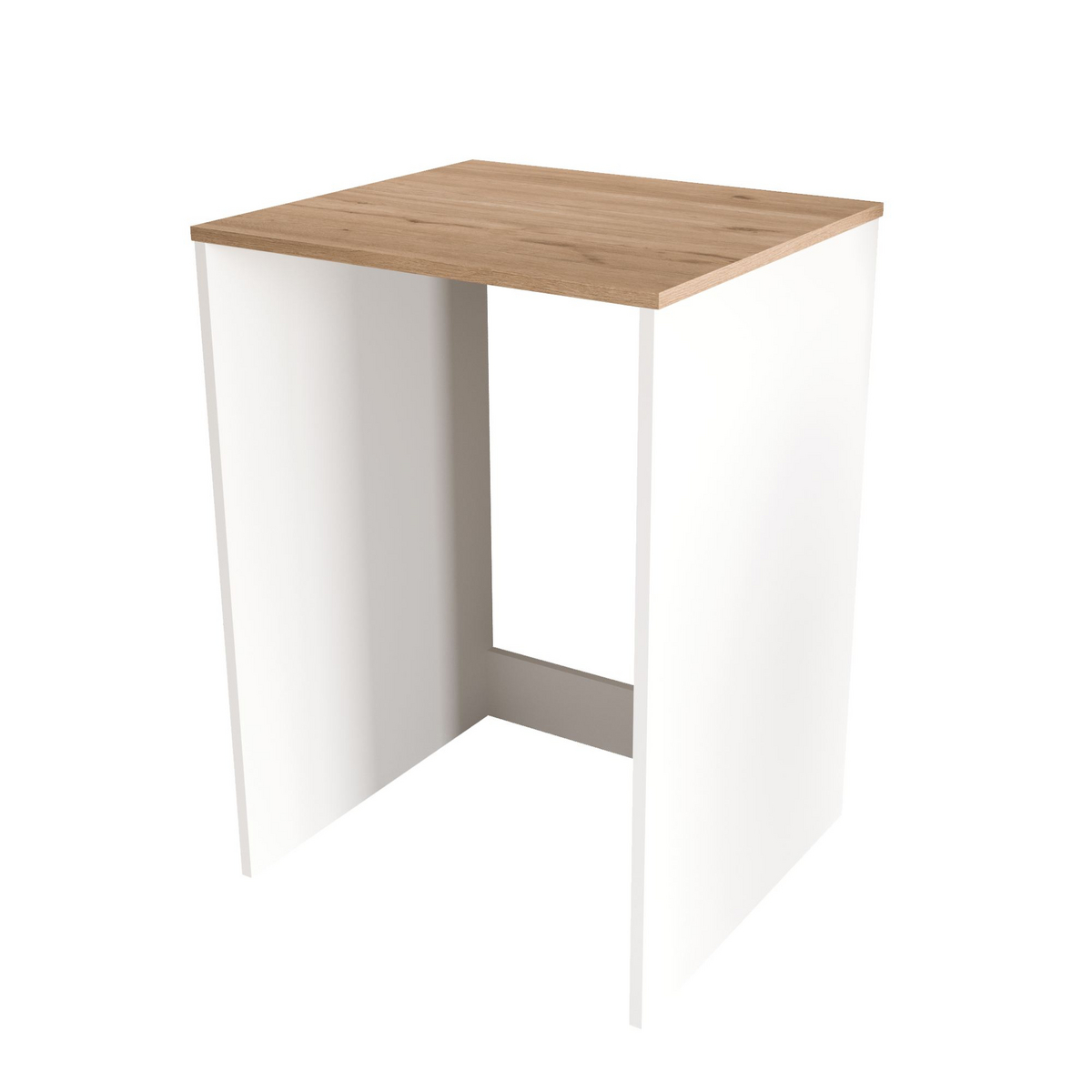 Norda Design Pyykinpesukonekaappi Nord, valkoinen/tammi, 60 × 65,8 × 91,8 cm