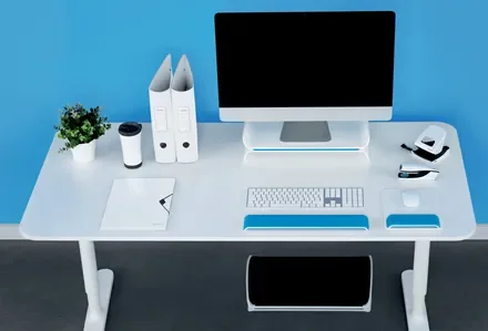 Leitz Ergo WOW säädettävä monitoritaso Sininen